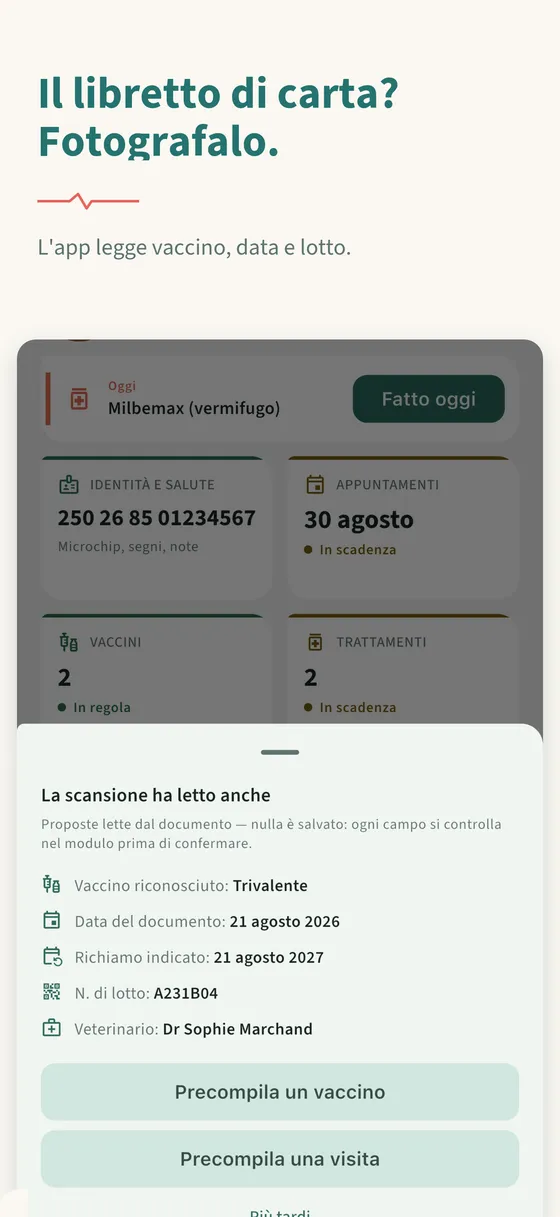 Pannello 5 — Il libretto di carta? Fotografalo.